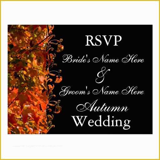 Fall Invitation Templates Free Of Fall Wedding Invitation Template Autumn Wedding Postcard