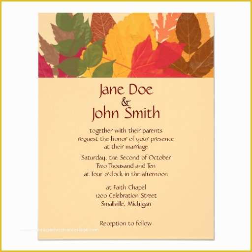 Fall Invitation Templates Free Of Fall Wedding Invitation Templates