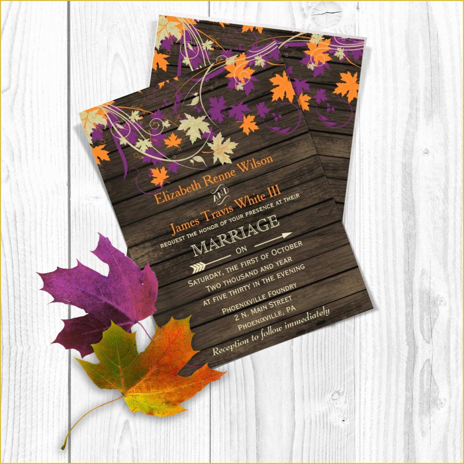 Fall Invitation Templates Free Of Printable Wedding Invitation Template Fall Wedding