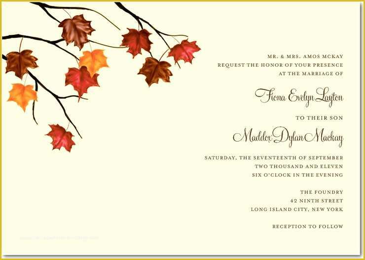 Fall Invitation Templates Free Of Utah events by Design Autumn themed Weddings
