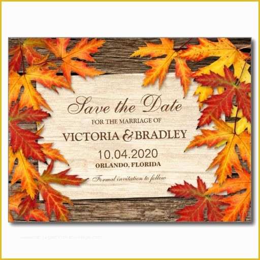 Fall Save the Date Templates Free Of 17 Best Images About Wood Wedding Thank You Card On