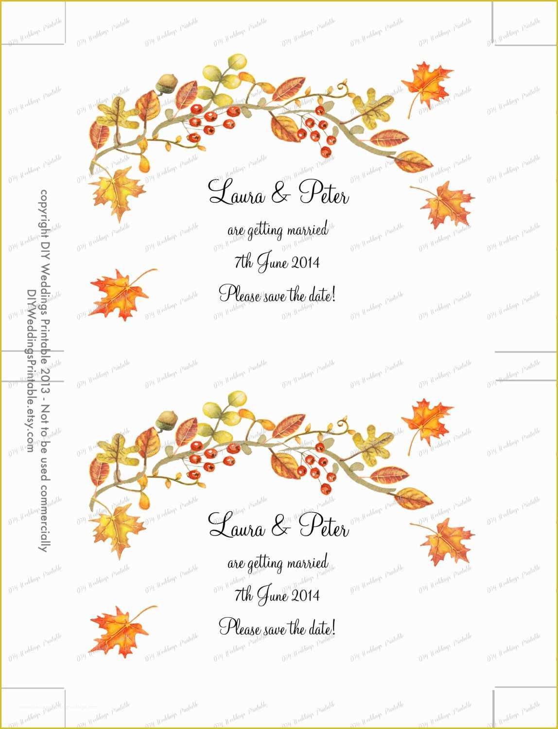 Fall Save the Date Templates Free Of Printable Save the Date Template Fall by Diyweddingsprintable