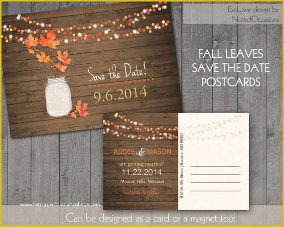 Fall Save the Date Templates Free Of Rustic Fall Save the Date Postcard or Card Printable