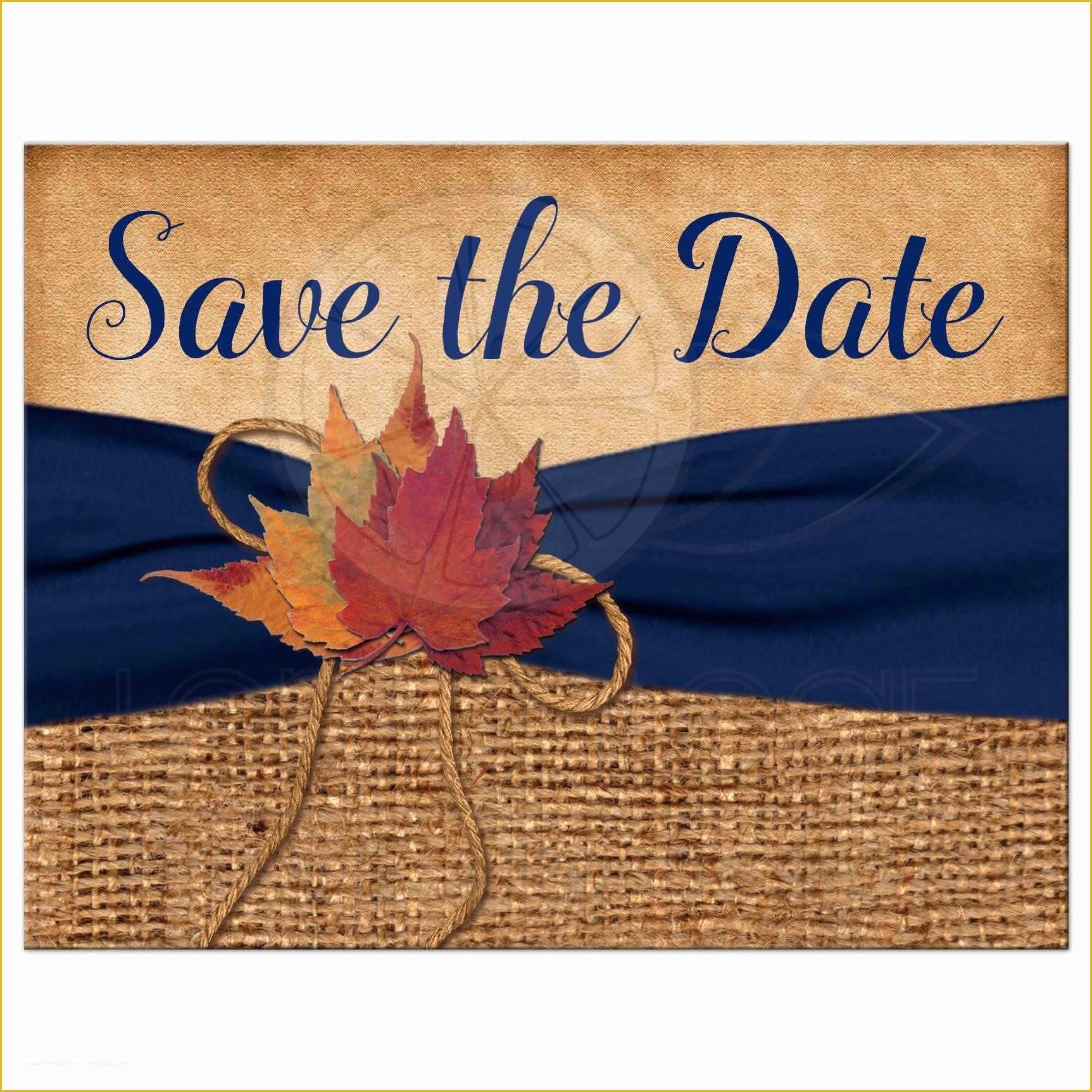 Fall Save the Date Templates Free Of Rustic Photo Save the Date Postcard Autumn Leaves