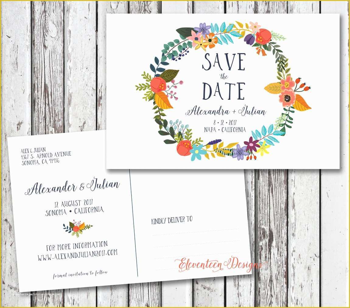 Fall Save the Date Templates Free Of Save the Date Card Printable Save the Date by Corallanepaper