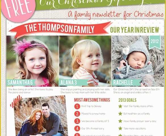 Family Christmas Newsletter Template Free Of 38 Christmas Email Newsletter Templates Free Psd Eps