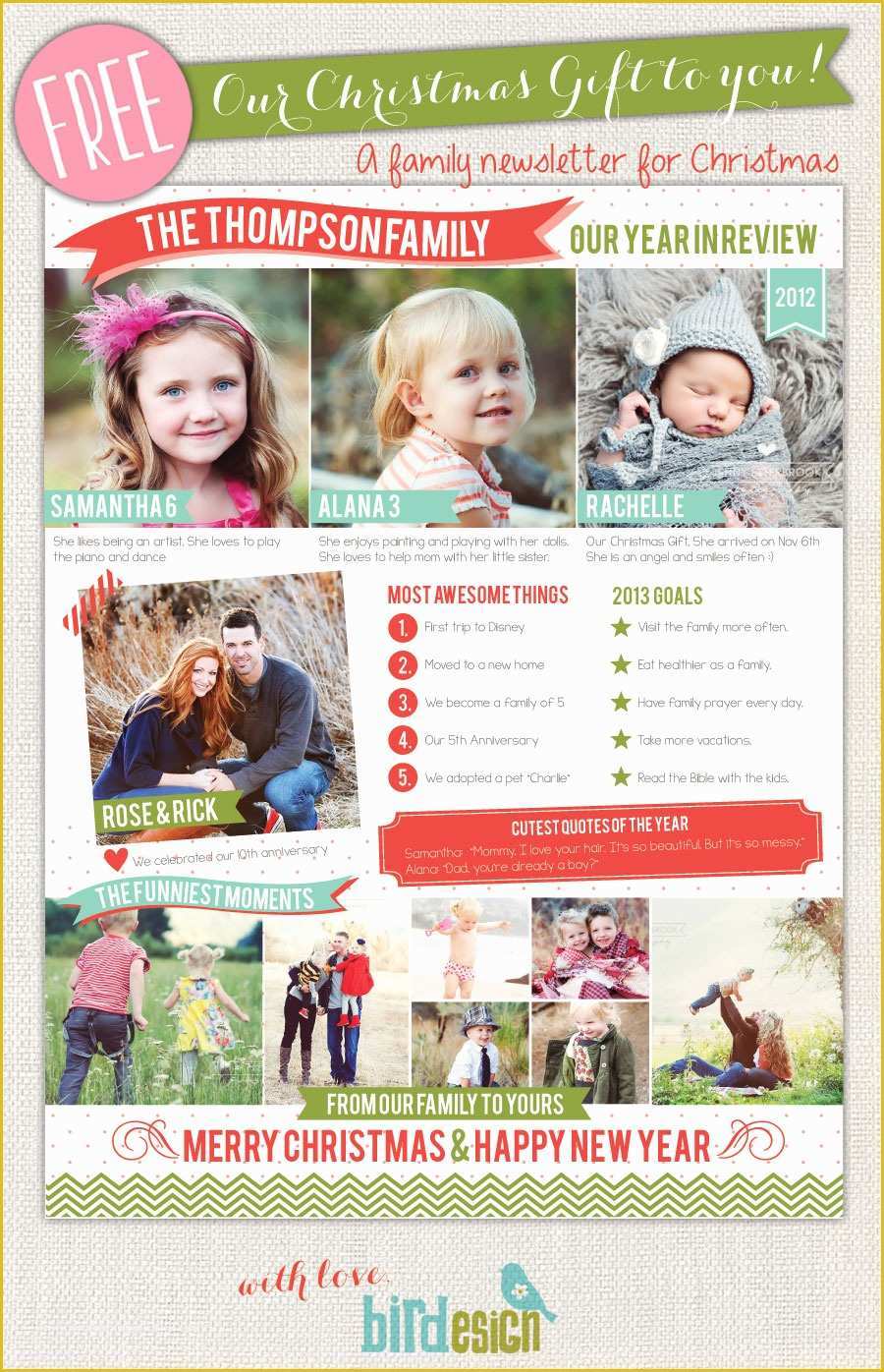 Family Christmas Newsletter Template Free Of 50 Free Holiday Card Templates