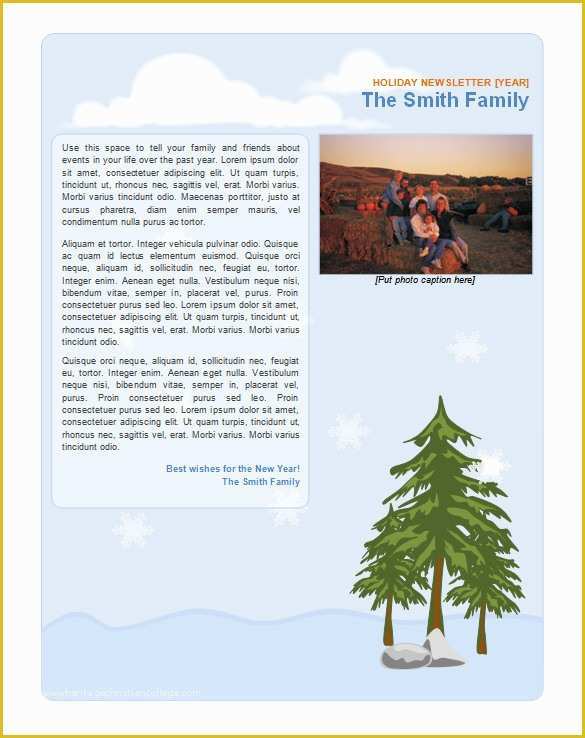 Family Christmas Newsletter Template Free Of 9 Holiday Newsletter Templates – Free Word Documents