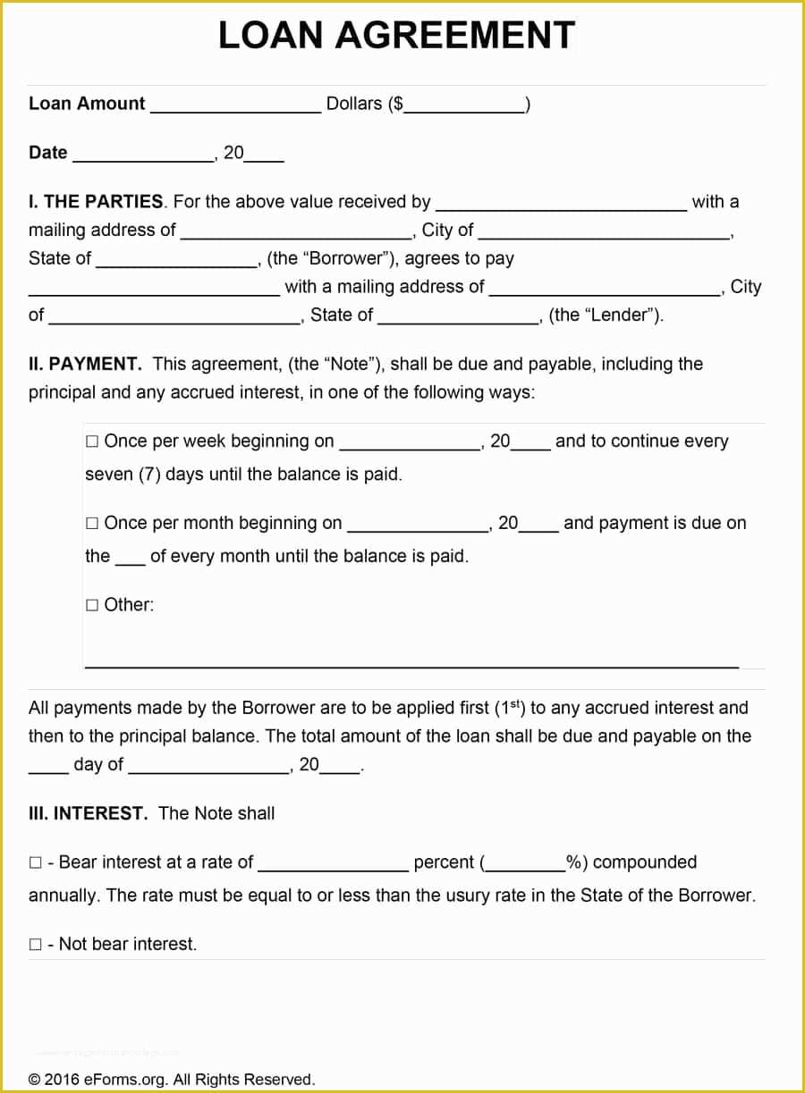 Family Loan Agreement Template Free Of 40 Free Loan Agreement Templates [word & Pdf] Template Lab