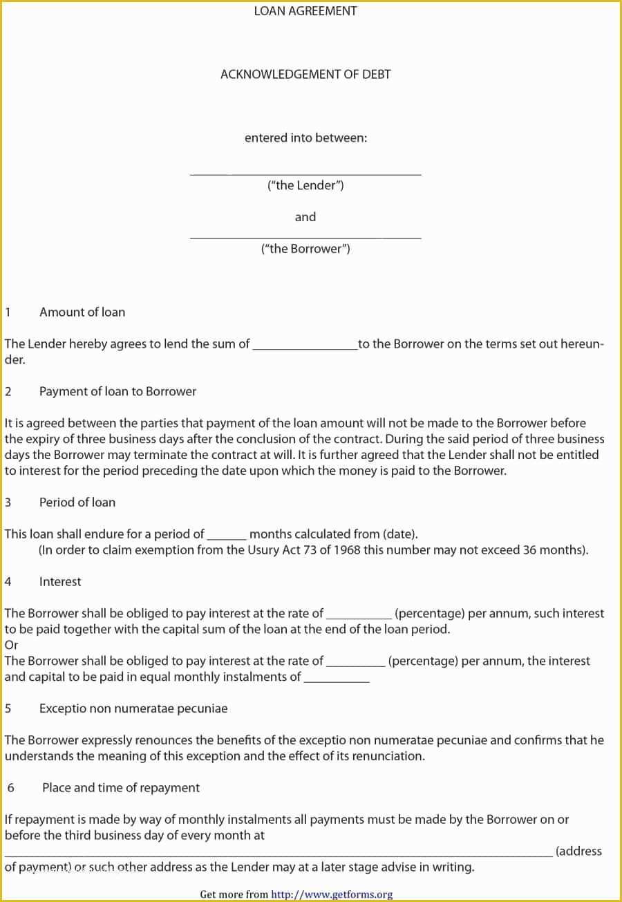 Family Loan Agreement Template Free Of 40 Free Loan Agreement Templates [word & Pdf] Template Lab