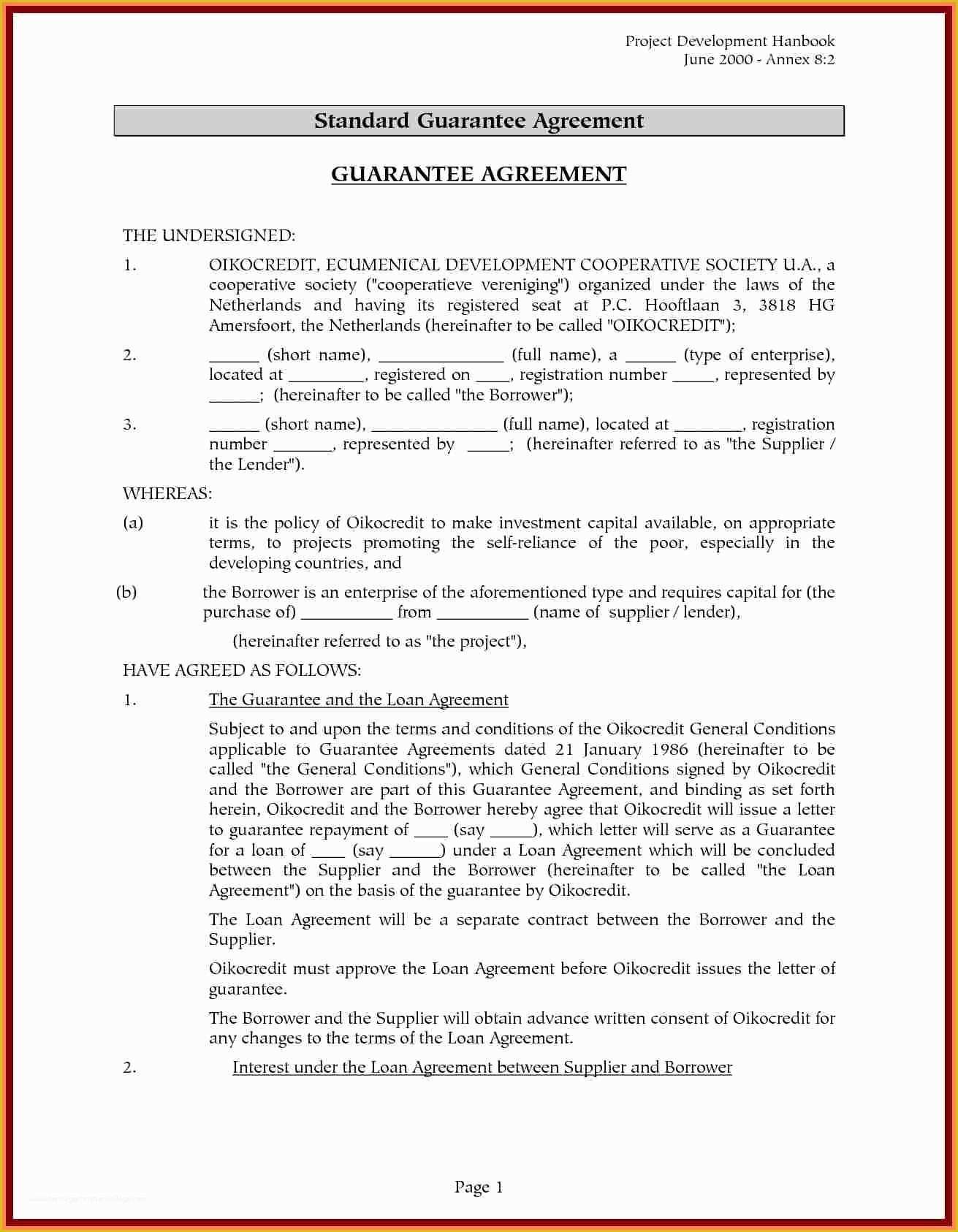 Family Loan Agreement Template Free Of 8 Loan Agreement Template Between Family Members