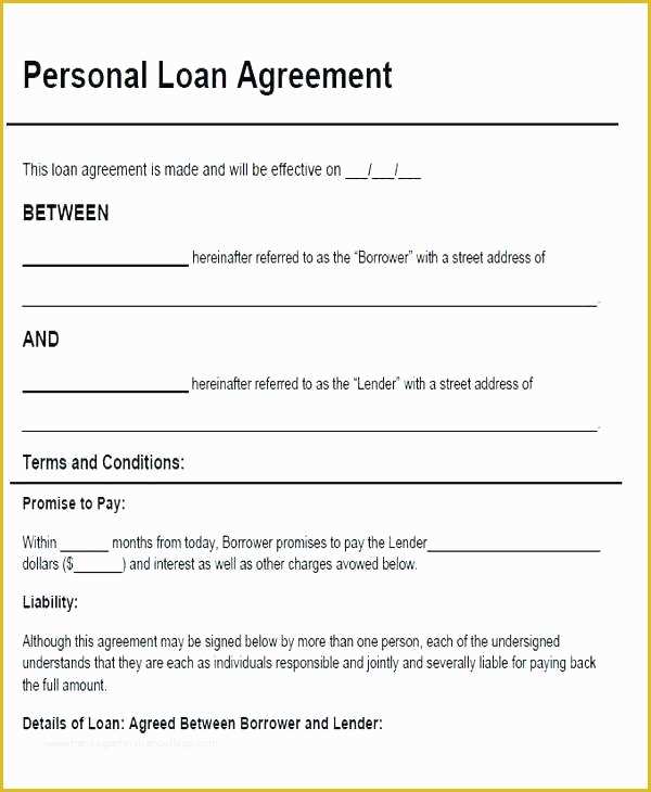 Family Loan Agreement Template Free Of Family Loan Contract Template Picture – Family Loan