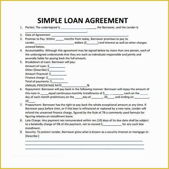 Family Loan Agreement Template Free Of Loan Contract Template – 20 Examples In Word Pdf