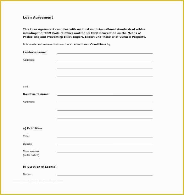 Family Loan Agreement Template Free Of Simple Loan