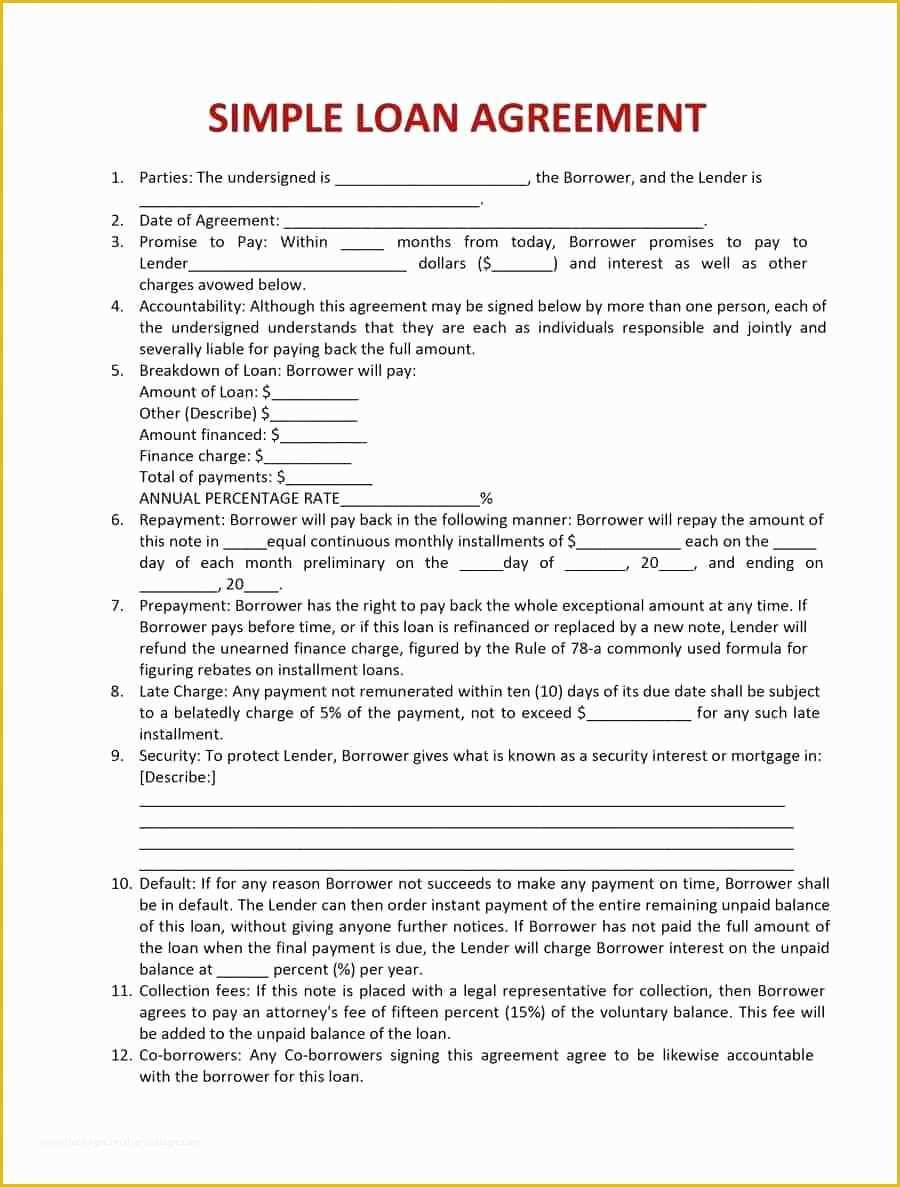 Family Loan Agreement Template Free Of Template Loan Agreement Template Between Family Members