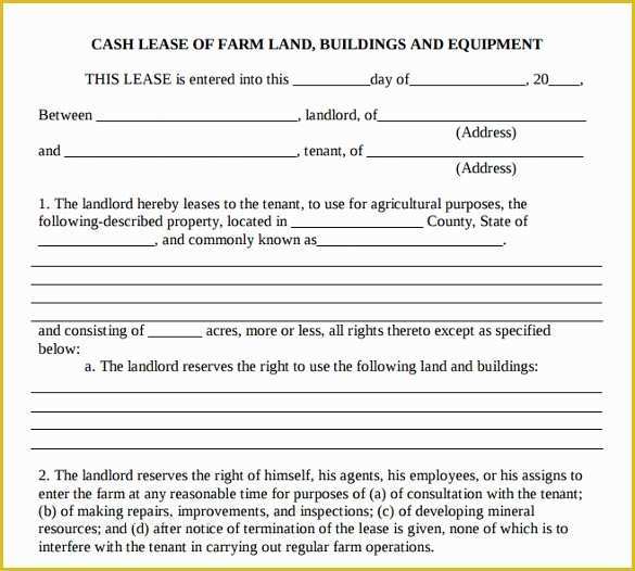 Farm Lease Agreement Template Free Of 10 Sample Basic Lease Agreement Templates