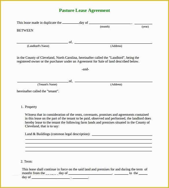 Farm Lease Agreement Template Free Of 15 Land Lease Agreements – Samples Examples &amp; format