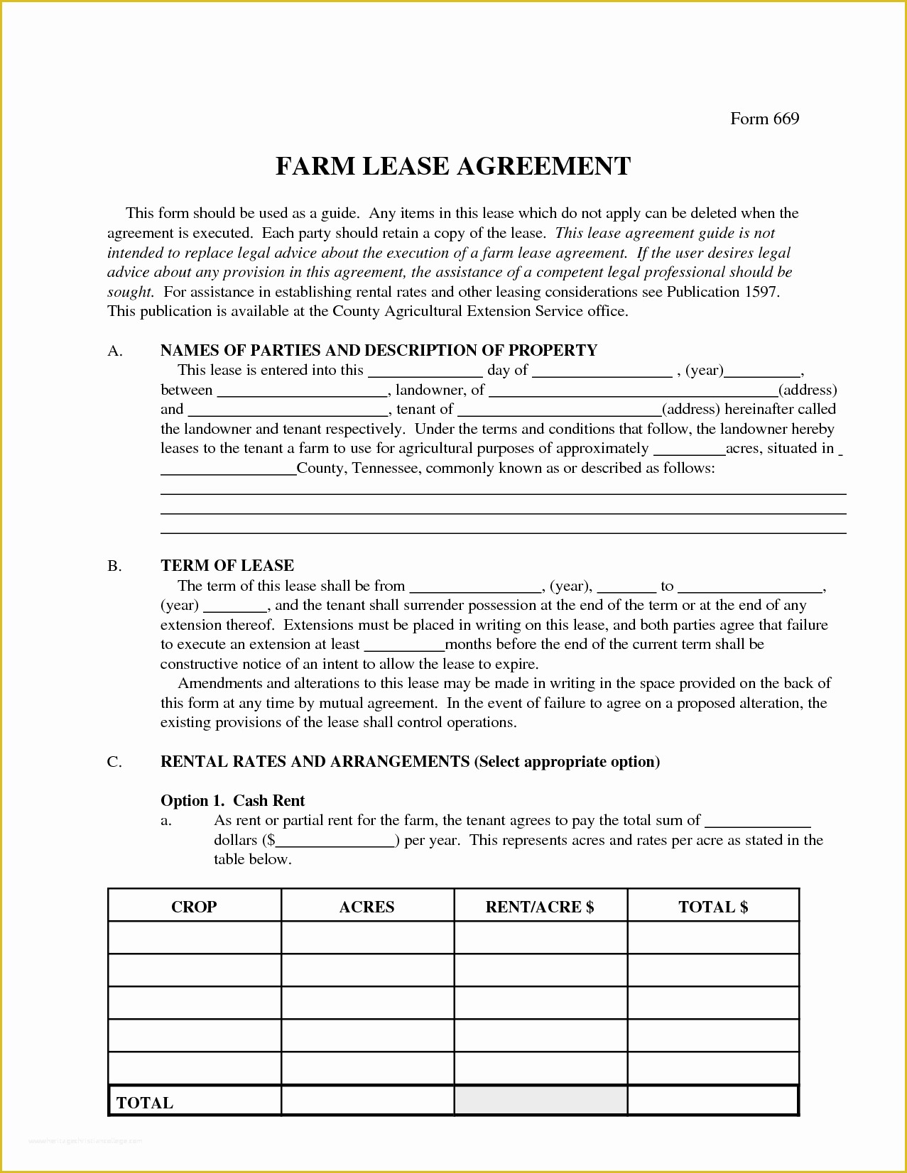 Farm Lease Agreement Template Free Of 6 Farm Lease Agreementreport Template Document