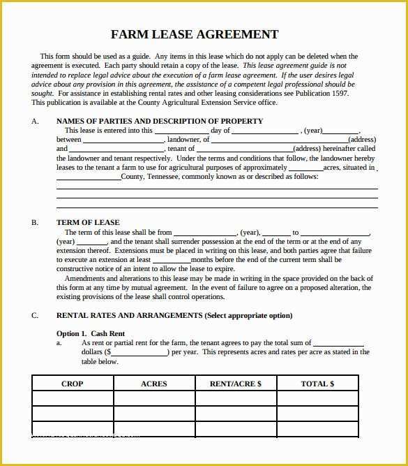 Farm Lease Agreement Template Free Of 6 Simple Lease Agreement Templates In Pdf to Download