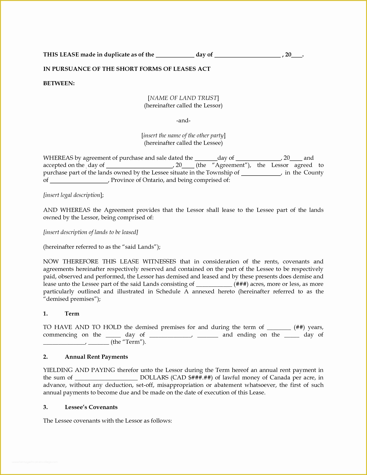 Farm Lease Agreement Template Free Of Ground Lease Agreement Print Download Legal Templates