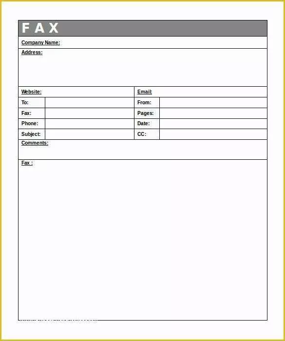 Fax Template Free Of 12 Free Fax Cover Sheet Templates – Free Sample Example