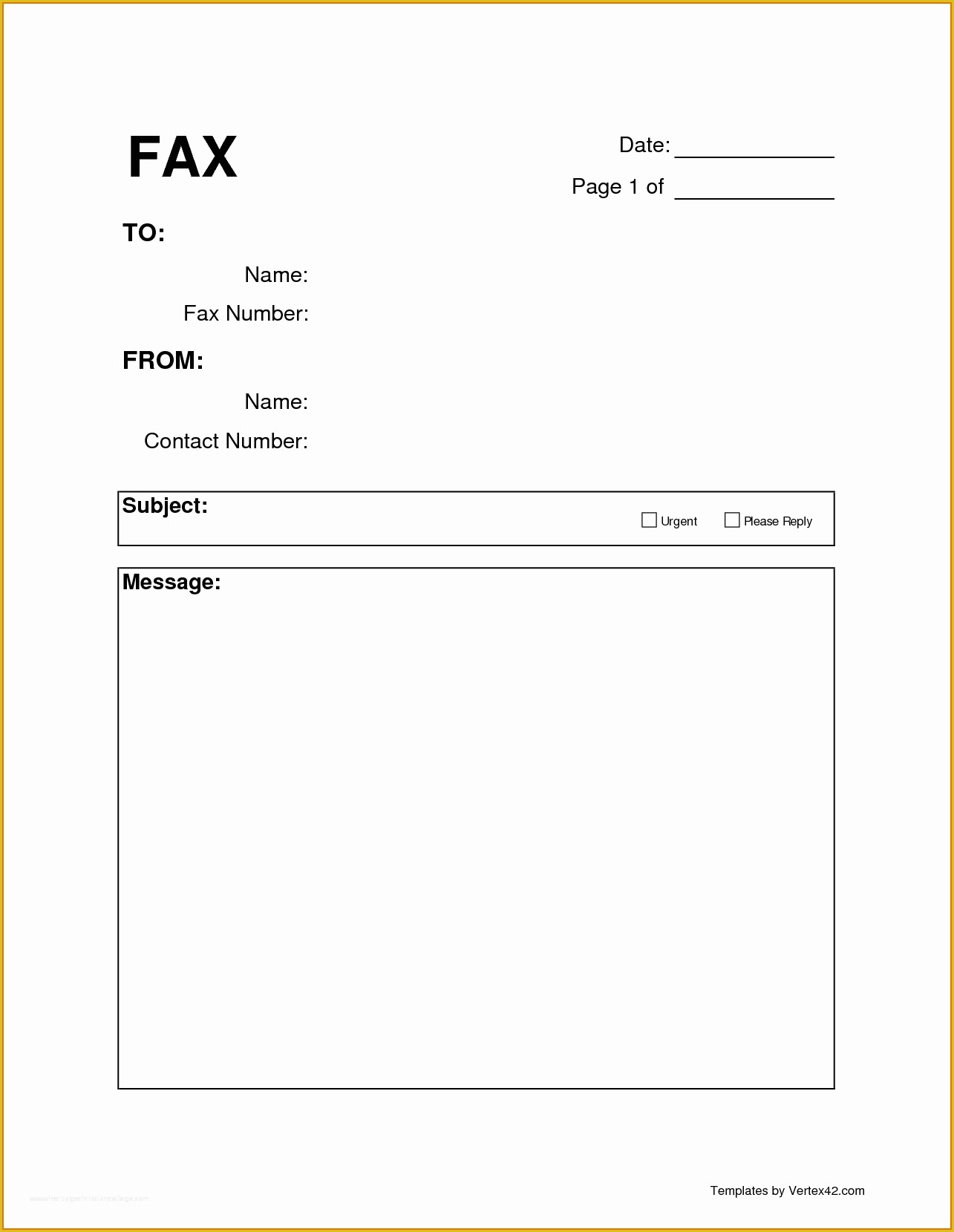 Fax Template Free Of 4 Printable Fax Cover Sheetsreference Letters Words