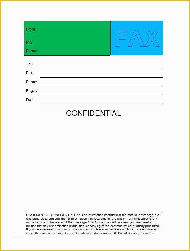 Fax Template Free Of 40 Printable Fax Cover Sheet Templates Free Template