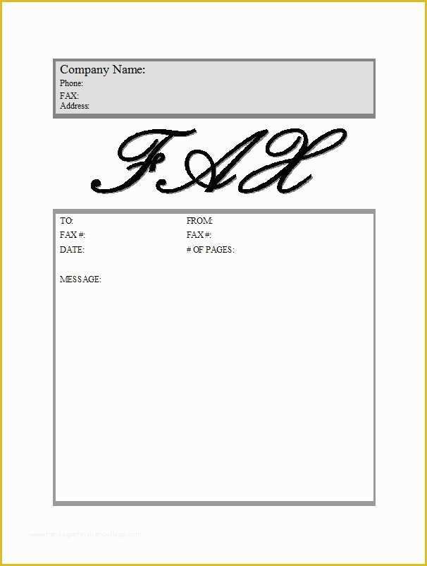 Fax Template Free Of 40 Printable Fax Cover Sheet Templates Free Template