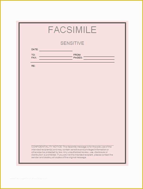 Fax Template Free Of 40 Printable Fax Cover Sheet Templates Template Lab