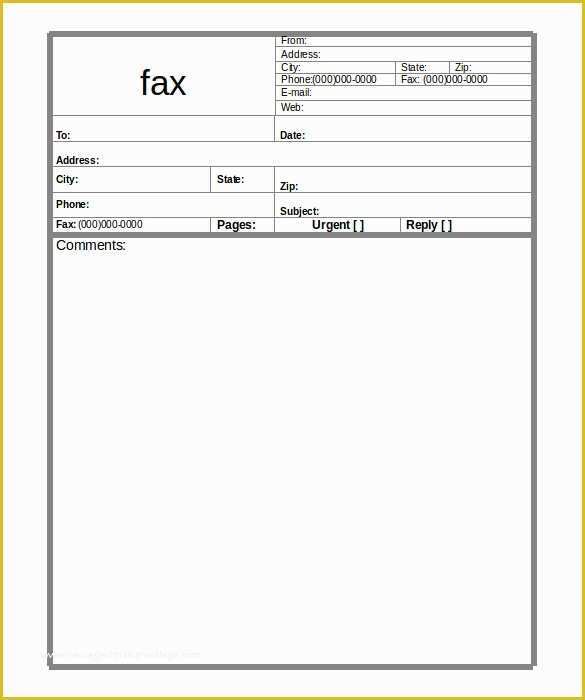 Fax Template Free Of 7 Basic Fax Cover Sheet Templates Free Sample Example