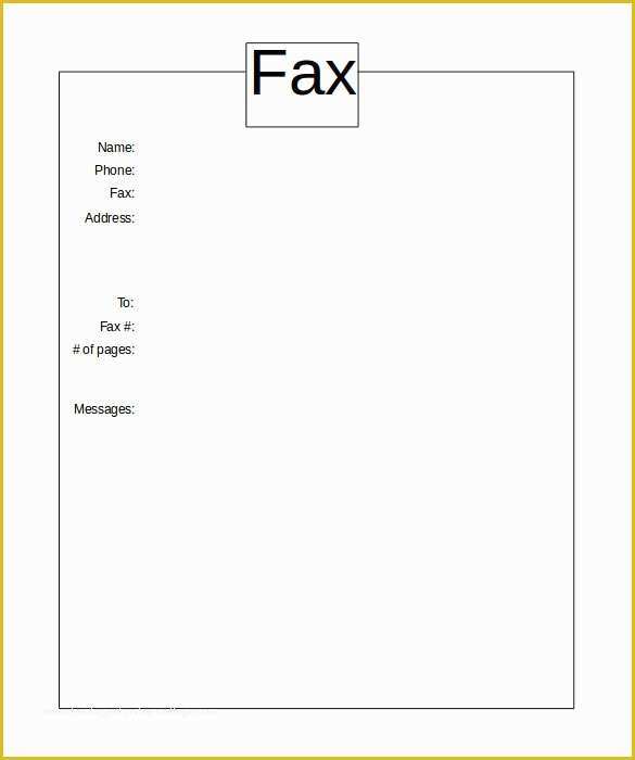 Fax Template Free Of Basic Fax Cover Sheet – 10 Free Word Pdf Documents