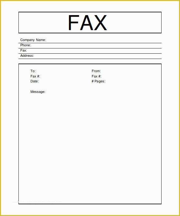 Fax Template Free Of Business Fax Cover Sheet – 10 Free Word Pdf Documents