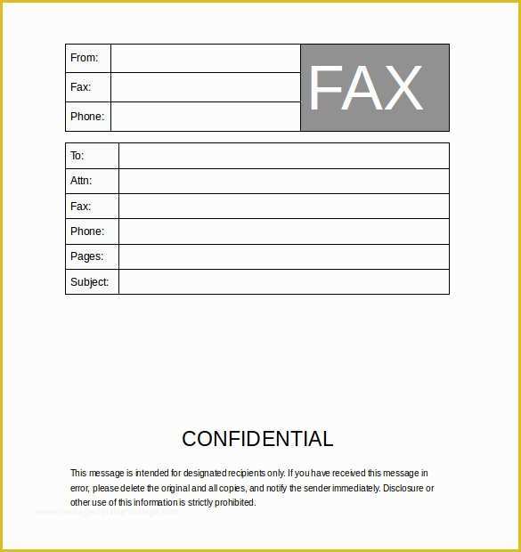 Fax Template Free Of Business Fax Cover Sheet – 10 Free Word Pdf Documents
