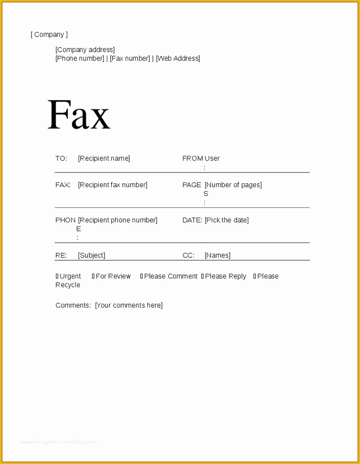 Fax Template Free Of Cover Sheet Templates