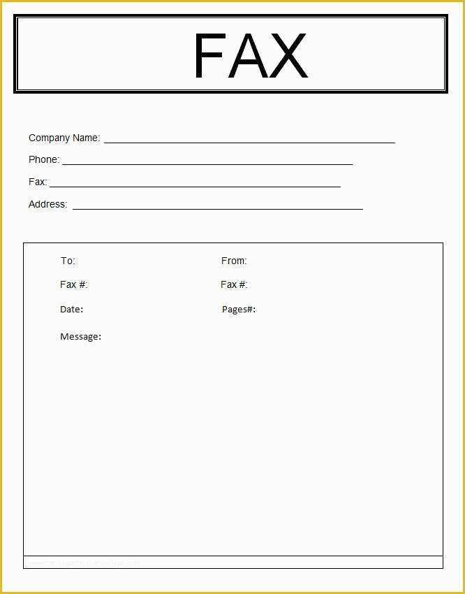 Fax Template Free Of Fax Sheet Template 3 Free Word Documents Download