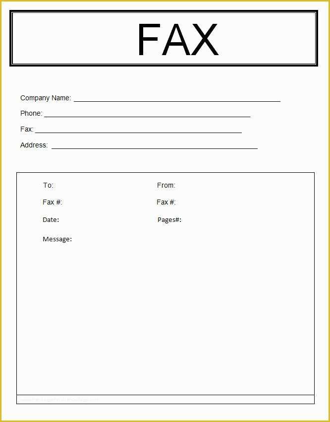 Fax Template Free Of Fax Sheet Template 3 Free Word Documents Download