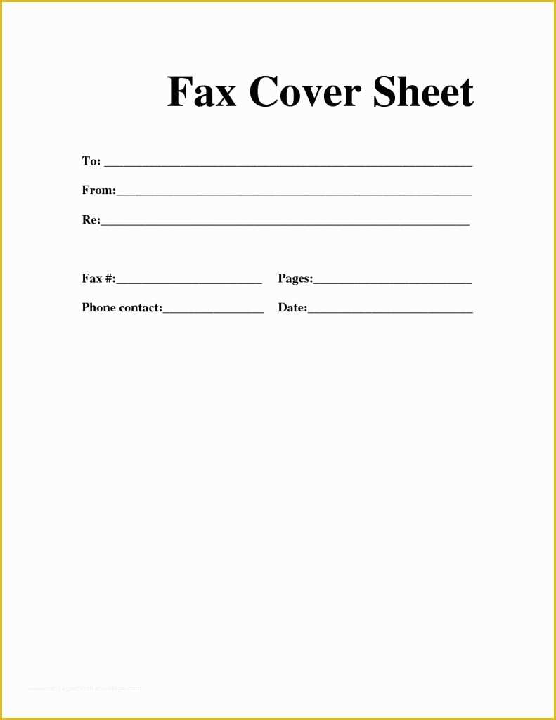 Fax Template Free Of Free Fax Cover Sheet Template Download