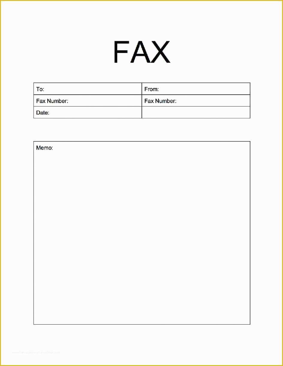 Fax Template Free Of Free Printable Fax Cover Sheet Pdf Word Template Sample