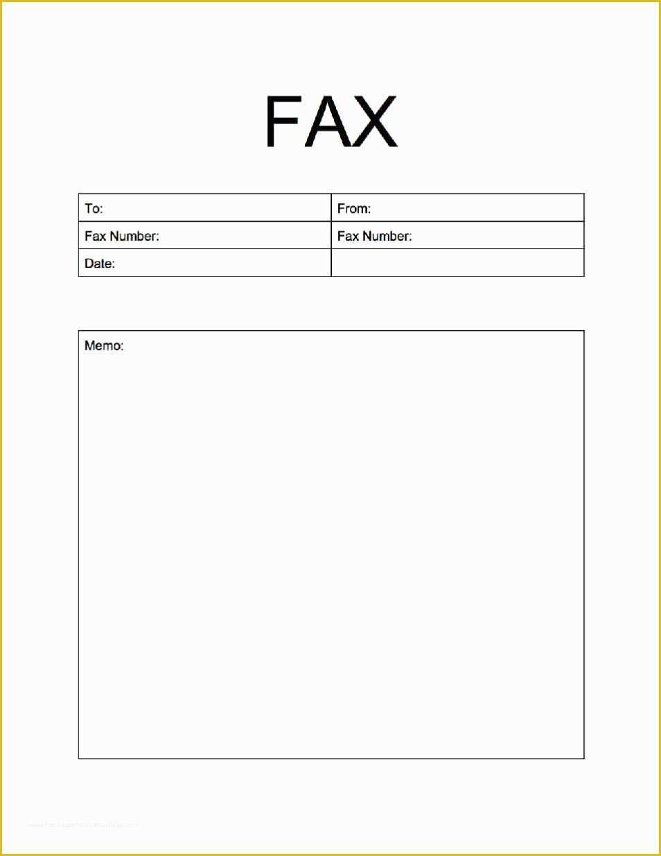 Fax Template Free Of Printable Fax Cover Sheet