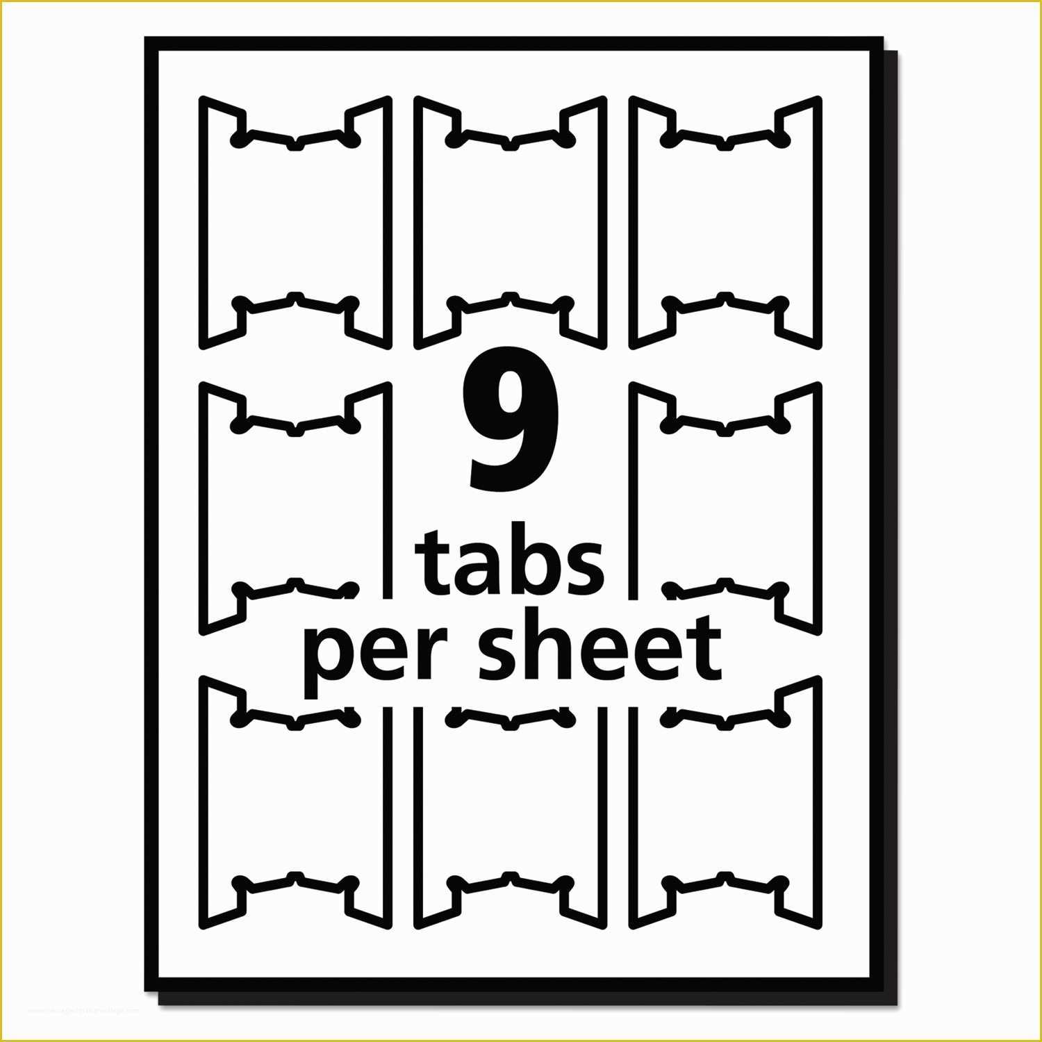File Folder Tabs Template Free Of Print Write Hanging Tabs by Avery Ave5567