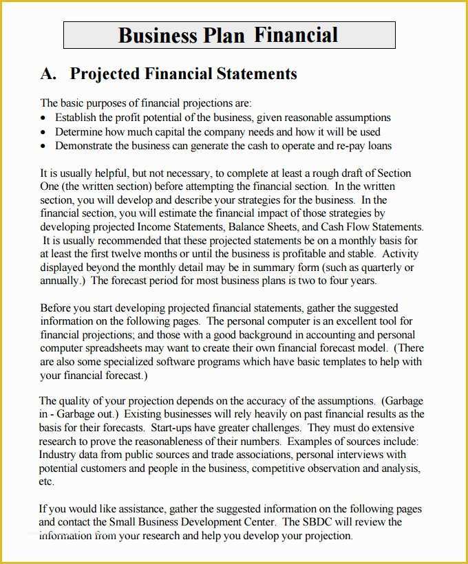 Financial Advisor Business Plan Template Free Of Financial Business Plan Templates 10 Premium Word