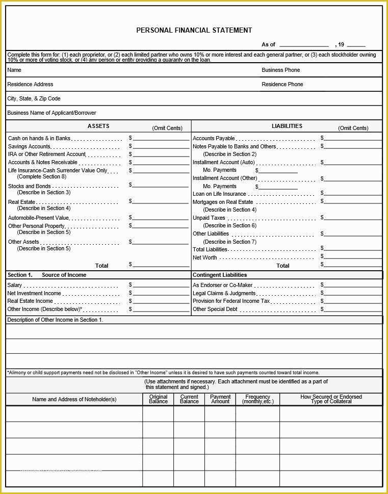 Financial Statement Excel Template Free Download Of 40 Personal Financial Statement Templates &amp; forms