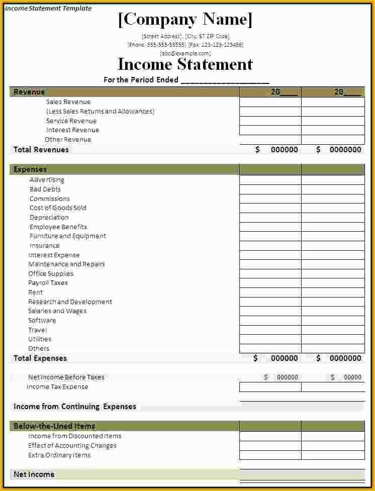 Financial Statement Excel Template Free Download Of 7 Financial