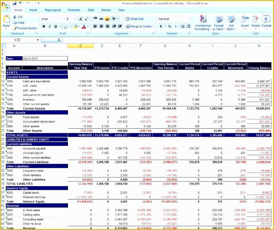 Financial Statement Excel Template Free Download Of 9 Personal Financial Statement Template Excel Free