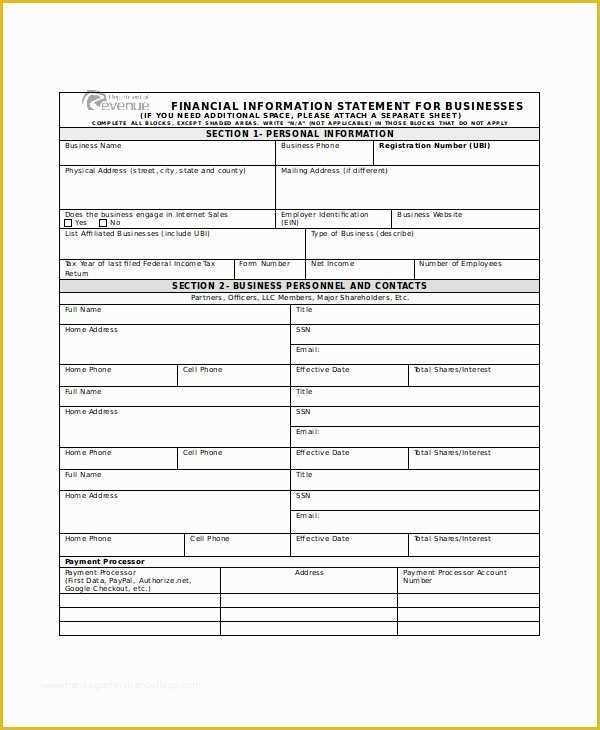 Financial Statement Excel Template Free Download Of Financial Statement Template 11 Free Word Excel Pdf