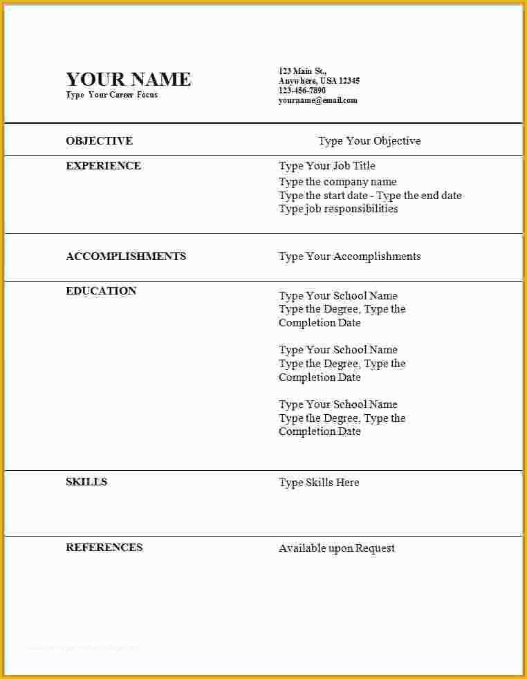 First Job Resume Template Free Of 11 First Time Job Resume Examples