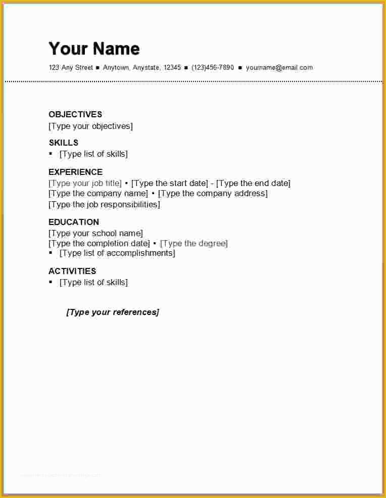 First Job Resume Template Free Of 6 First Resume Template