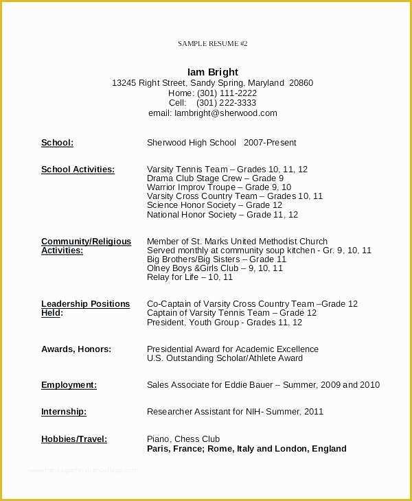 First Job Resume Template Free Of Beaufiful Resume Templates for First Job Gallery