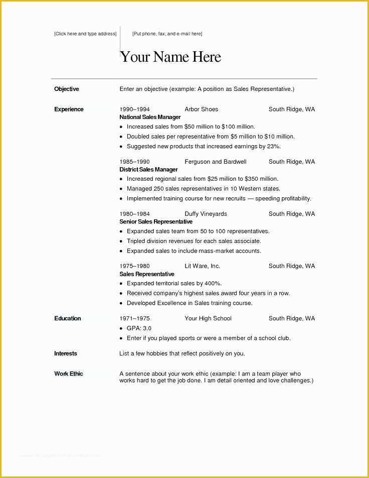 First Job Resume Template Free Of Best Resume Template to Use – Giancarlosopofo