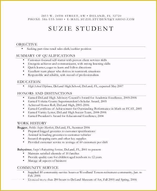 First Job Resume Template Free Of First Resume Template